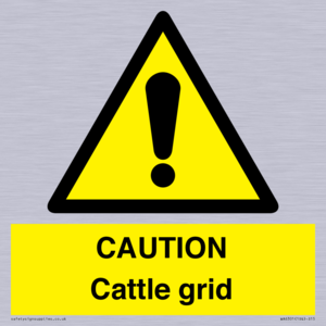 CAUTION Cattle grid